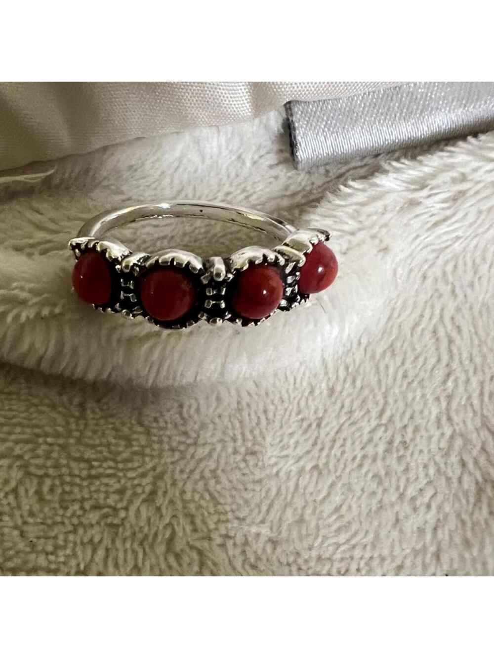 Women's Red and Silver Jewellery